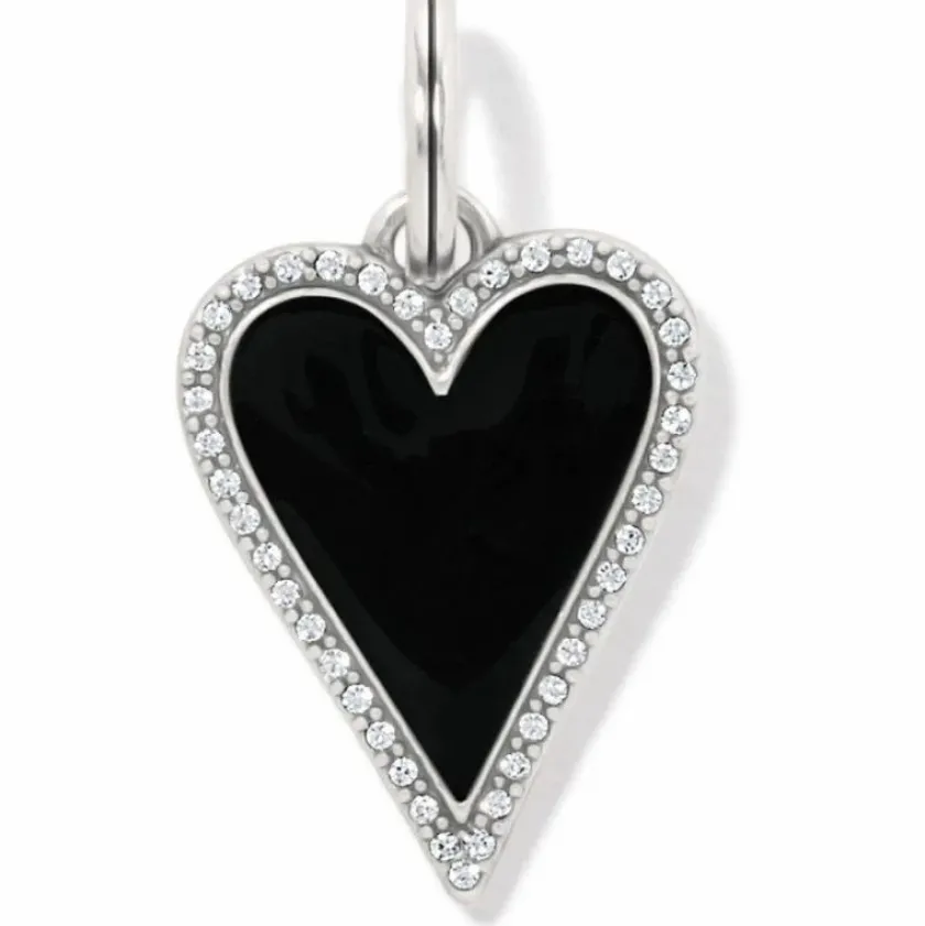 Brighton Midnight Heart Amulet Silver-Black Discount