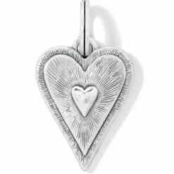 Brighton Midnight Heart Amulet Silver-Black Discount