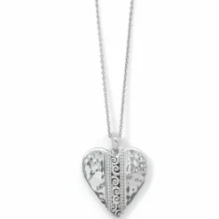 Brighton Mingle Adore Heart Necklace Silver Discount