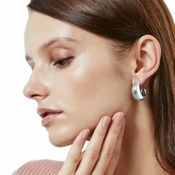 Brighton Mingle Adore Hoop Earrings Silver Sale