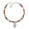 Brighton Mingle Medley Beaded Heart Bracelet Silver-Multi Clearance