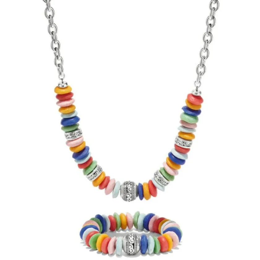 Brighton Mingle Medley Beaded Sphere Necklace Silver-Multi Online