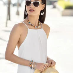 Brighton Mingle Medley Beaded Stretch Bracelet Silver-Multi Sale