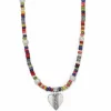 Brighton Mingle Medley Petite Beaded Necklace Silver-Multi Hot