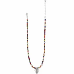 Brighton Mingle Medley Petite Beaded Necklace Silver-Multi Hot