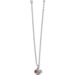 Brighton Mod Love Necklace Silver-Red Sale