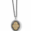 Brighton Monarch Dream Convertible Locket Necklace Black-Gold New