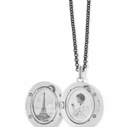 Brighton Monarch Dream Convertible Locket Necklace Black-Gold New