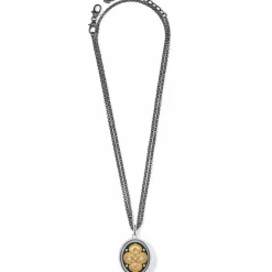 Brighton Monarch Dream Convertible Locket Necklace Black-Gold New