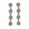 Brighton Monete Link Post Drop Earrings Silver-Gold Discount