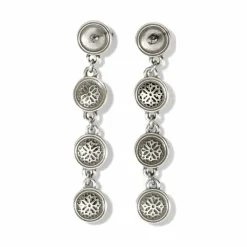 Brighton Monete Link Post Drop Earrings Silver-Gold Discount