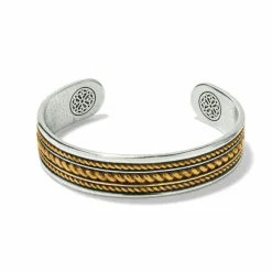 Brighton Monete Narrow Cuff Bracelet Silver-Gold Clearance
