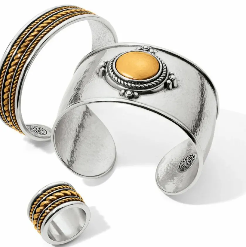 Brighton Monete Narrow Cuff Bracelet Silver-Gold Clearance