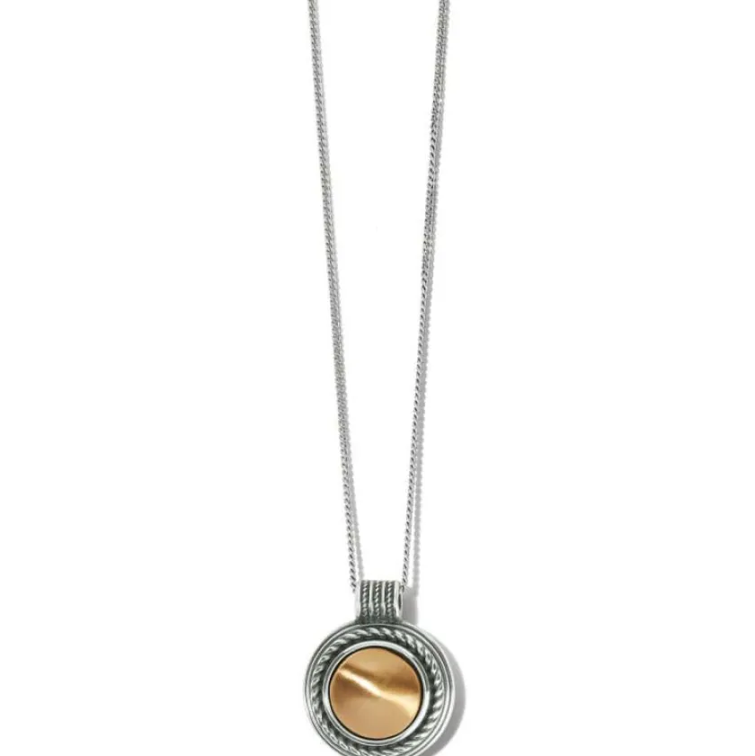 Brighton Monete Pendant Necklace Silver-Gold Sale