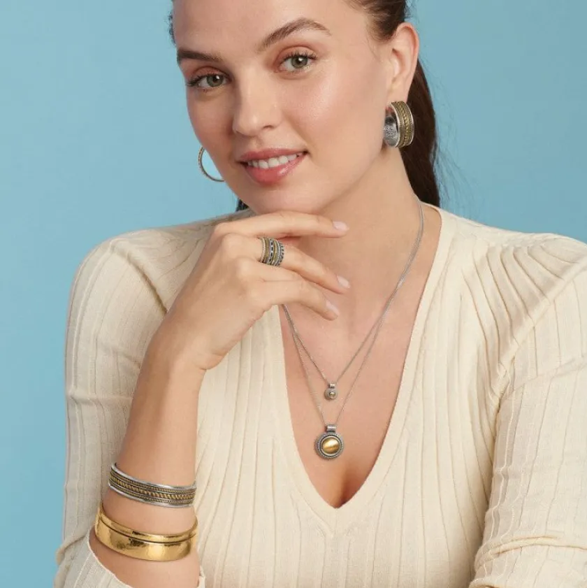 Brighton Monete Petite Necklace Silver-Gold Outlet