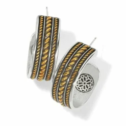 Brighton Monete Wide Hoop Earrings Silver-Gold Outlet