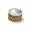 Brighton Monete Wide Ring Silver-Gold New