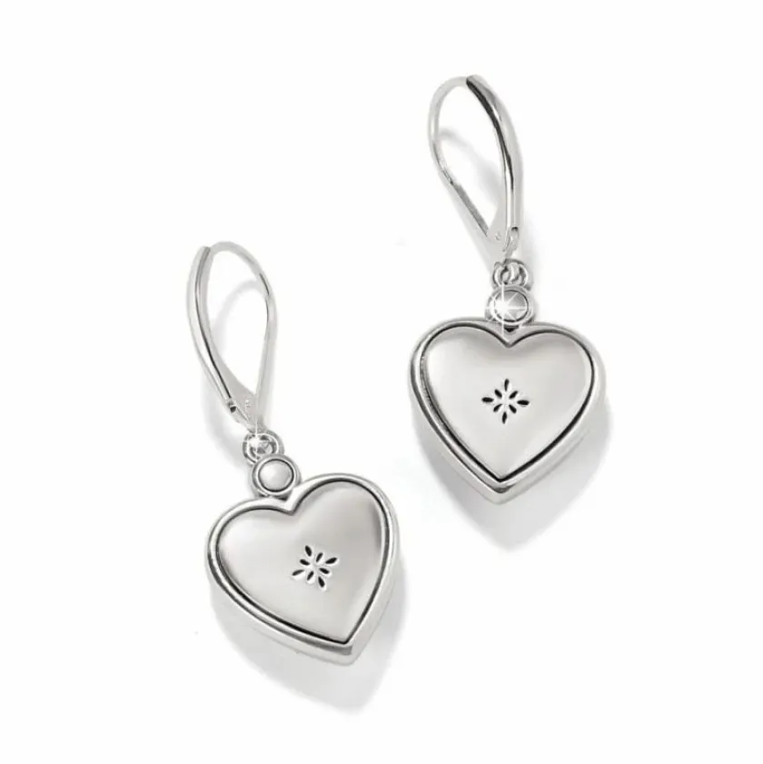 Brighton Mosaic Heart Two Tone Leverback Earrings Silver-Gold Hot