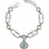Brighton Mosaic Link Bracelet Silver-Turquoise Discount