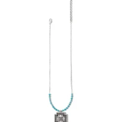 Brighton Mosaic Paseo Bead Cross Necklace Silver Fashion
