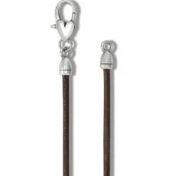 Brighton Mosaic Paseo Leather Cross Necklace Silver Hot