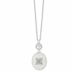 Brighton Mosaic Paseo Long Concho Necklace Silver-Blue Clearance