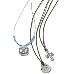 Brighton Mosaic Paseo Teardrop Necklace Silver Discount