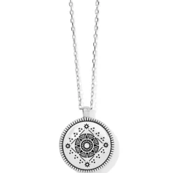 Brighton Mosaic Pendant Necklace Silver-Turquoise Hot