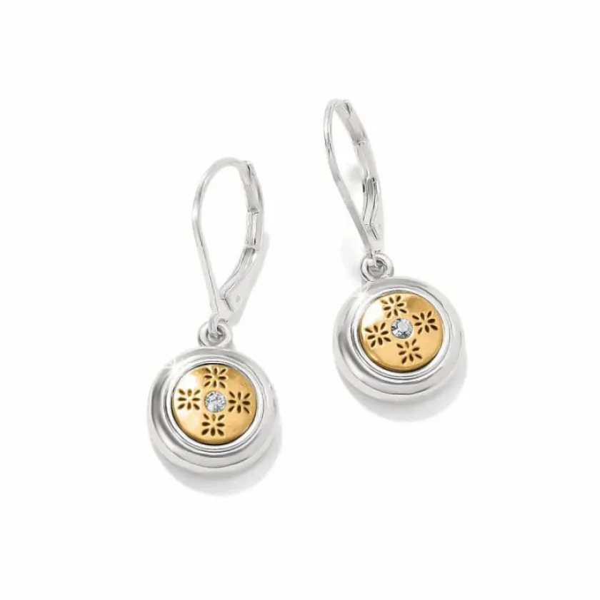 Brighton Mosaic Round Mini Leverback Earrings Silver-Gold Online
