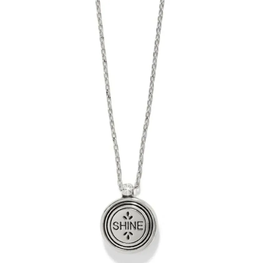 Brighton Mosaic Round Two Tone Mini Necklace Silver-Gold New