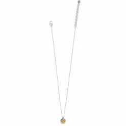 Brighton Mosaic Round Two Tone Mini Necklace Silver-Gold New