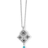 Brighton Mosaic Tile Necklace Silver-Turquoise New