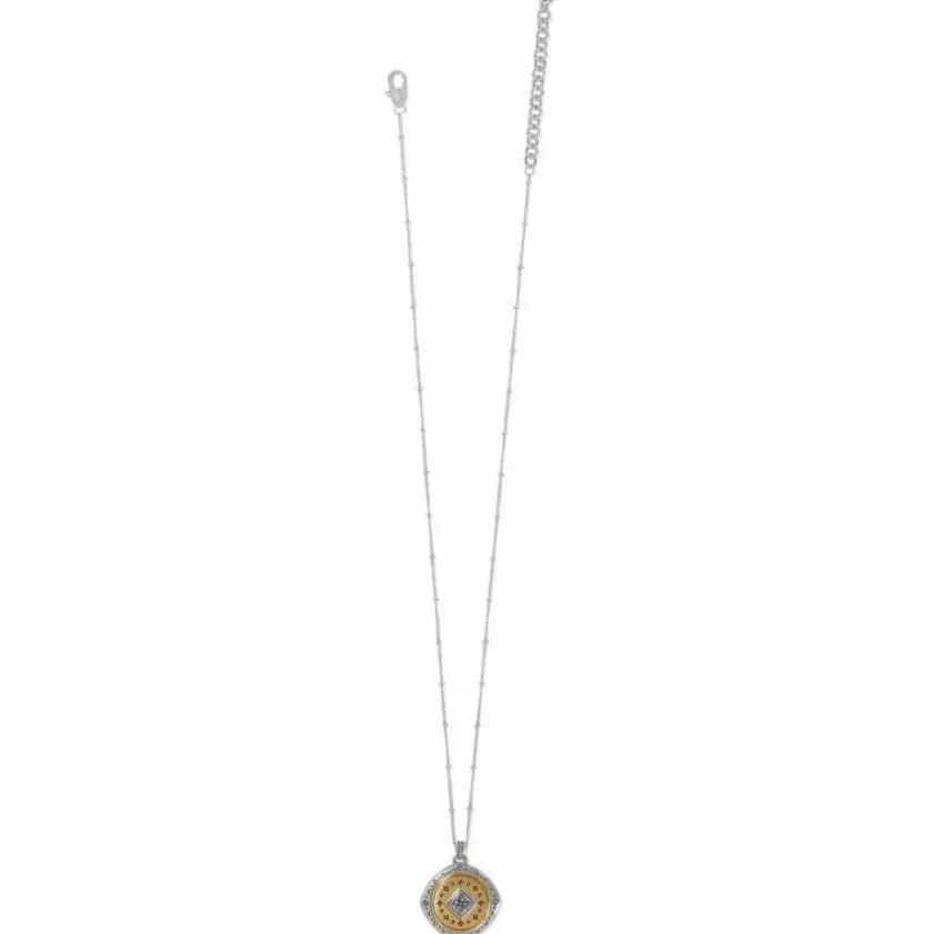 Brighton Mosaic Two Tone Pendant Necklace Silver-Gold Sale