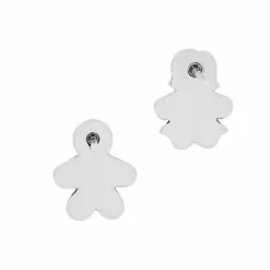 Brighton Mr & Mrs Gingerbread Mini Post Earrings Silver Fashion
