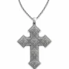 Brighton Mumtaz Cross Convertible Long Necklace Silver Discount