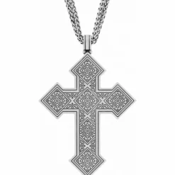 Brighton Mumtaz Cross Convertible Long Necklace Silver Discount