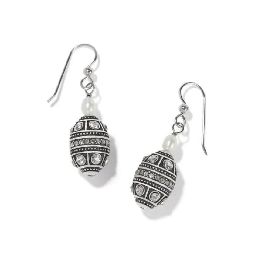 Brighton Mumtaz Pearl French Wire Earrings Silver-Pearl Hot