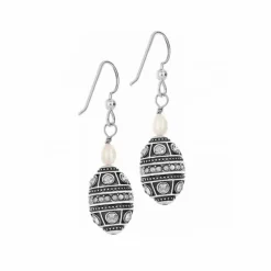 Brighton Mumtaz Pearl French Wire Earrings Silver-Pearl Hot