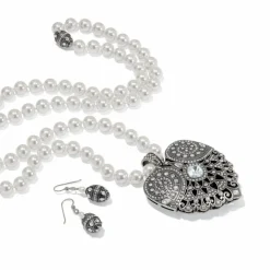 Brighton Mumtaz Pearl French Wire Earrings Silver-Pearl Hot