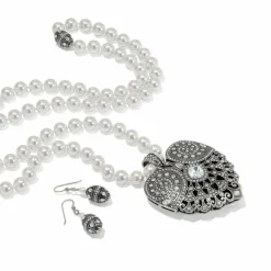 Brighton Mumtaz Pearl Necklace Silver-Pearl Online
