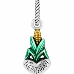 Brighton Nebraska Charm Silver-Green Clearance