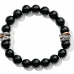 Brighton Neptune's Rings Agate Stretch Bracelet Black Discount