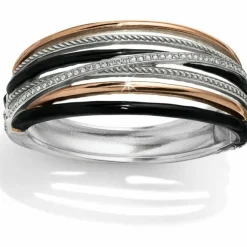 Brighton Neptune's Rings Black Hinged Bangle Silver-Gold Online