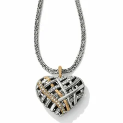 Brighton Neptune's Rings Convertible Reversible Heart Necklace Silver Discount
