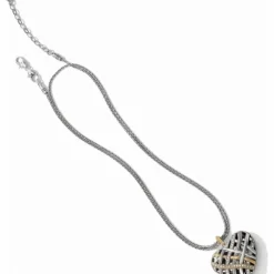 Brighton Neptune's Rings Convertible Reversible Heart Necklace Silver Discount
