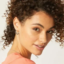 Brighton Neptune's Rings Medium Post Hoop Earrings Silver-Gold Clearance
