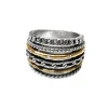 Brighton Neptune's Rings Multiple Row Ring Silver-Gold Hot