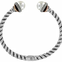 Brighton Neptune's Rings Pearl Open Hinged Bangle Cream Sale