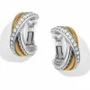 Brighton Neptune's Rings Post Hoop Earrings Silver-Gold Fashion