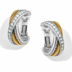 Brighton Neptune's Rings Post Hoop Earrings Silver-Gold Fashion